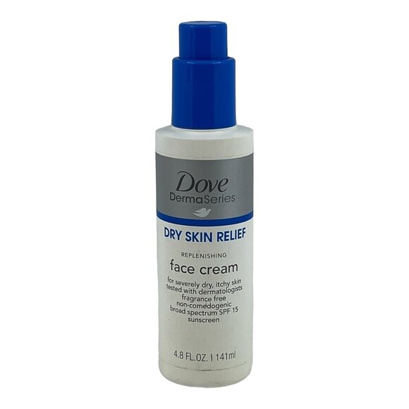 Dove DermaSeries Face Cream Replenish Dry Skin Relief Fragrance Free 4.8oz - Picture 1 of 5